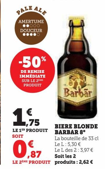 bière blonde Barbar 8ª