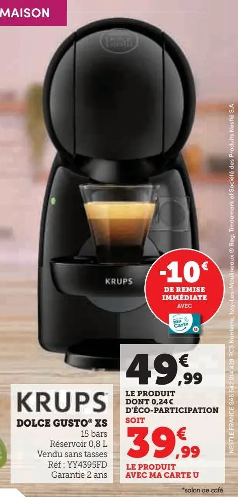 krups dolce gusto xs