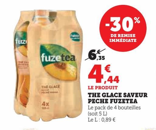 thé glace saveur peche Fuzetea