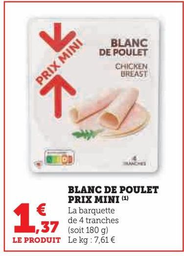 Blanc de poulet Prix Mini