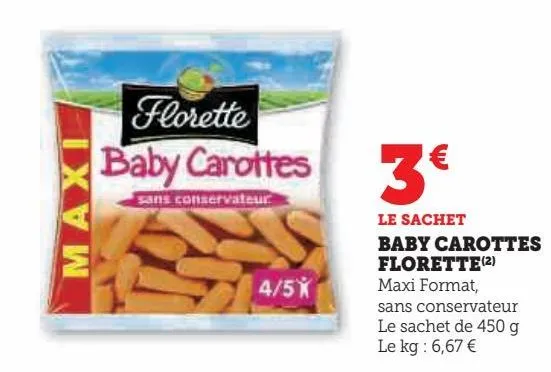 baby carottes florette