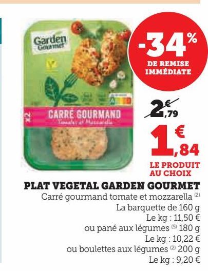 plat vegetal Garden Gourmet