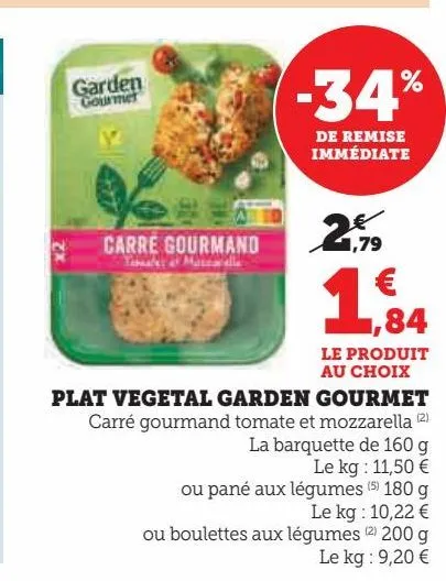 plat vegetal garden gourmet