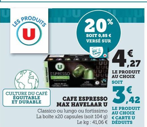 café espresso Max Havelaar U