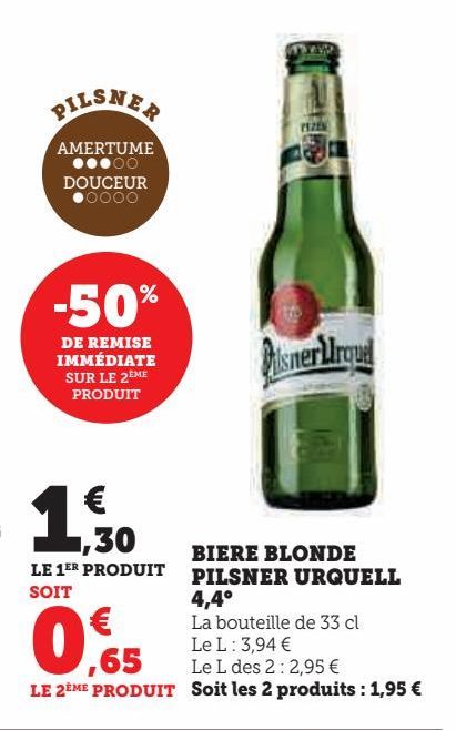 bière blonde Pilsneur Urquell 4.4ª