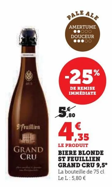 biere blonde st feuillien grand cru 9,5°