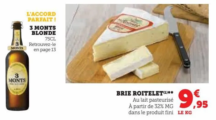 brie roitelet et 3 monts blonde