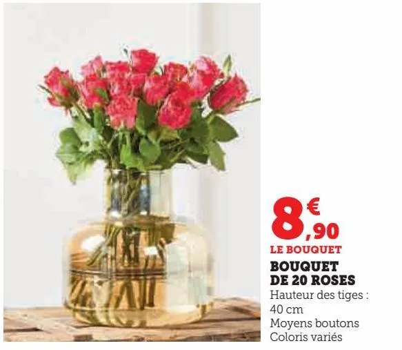 bouquet de 20 roses