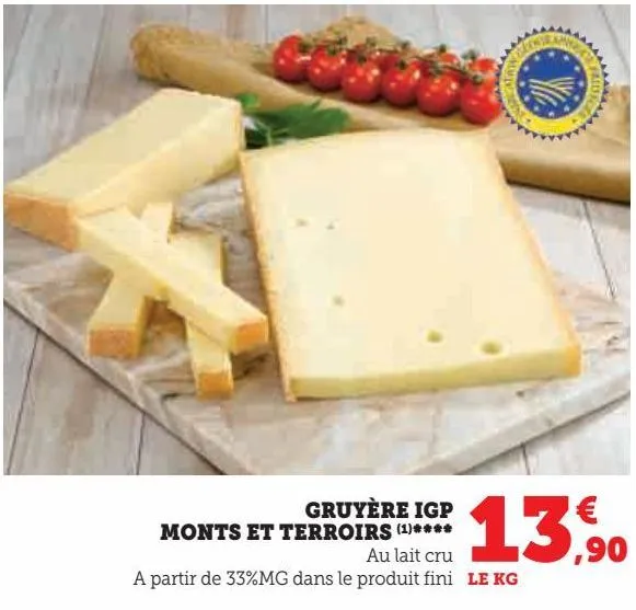 gruyère igp monts et terroirs 