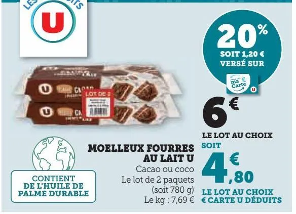 moelleux fourres au lait u