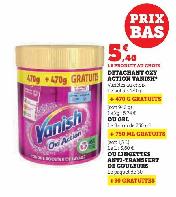 detachant oxy action vanish