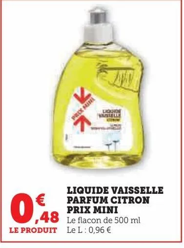 liquide vaisselle parfum citron prix mini