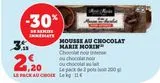 MOUSSE AU CHOCOLAT MARIE MORIN offre à 2,2€ sur U Express