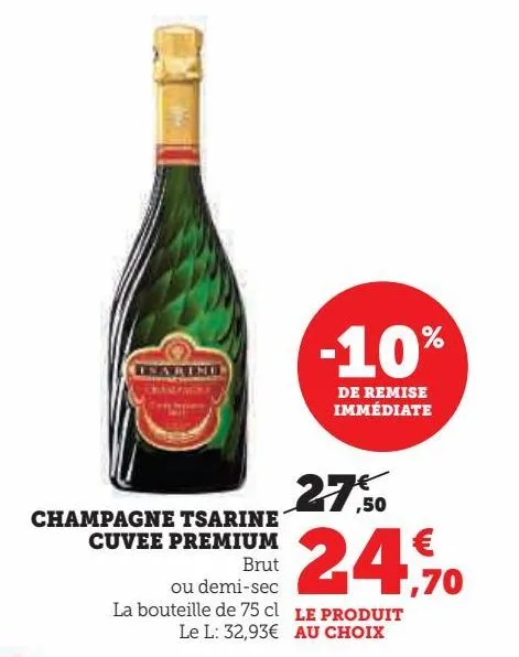champagne tsarine cuvee premium