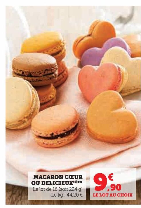 Macaron coeur ou delicieux