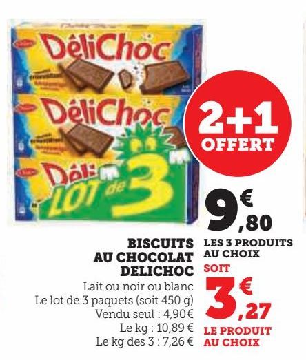 biscuits au chocolat Délichoc