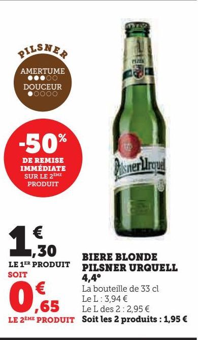 bière blonde Plisner Urquell 4.4ª