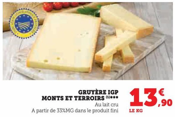 Gruyére IGP monts et etrroirs