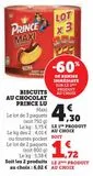 BISCUITS AU CHOCOLAT PRINCE LU  offre à 4,3€ sur Super U