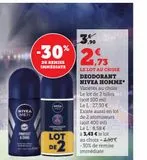 DEODORANT NIVEA HOMME  offre à 2,73€ sur Super U