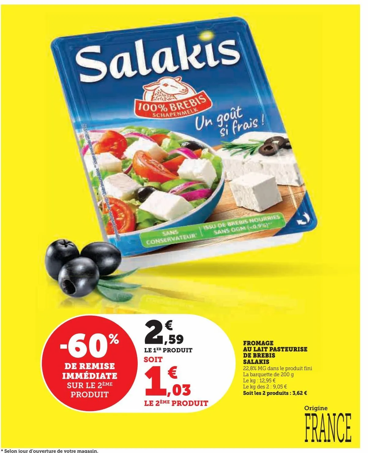 fromage au lait pasteurise de brebis salakis