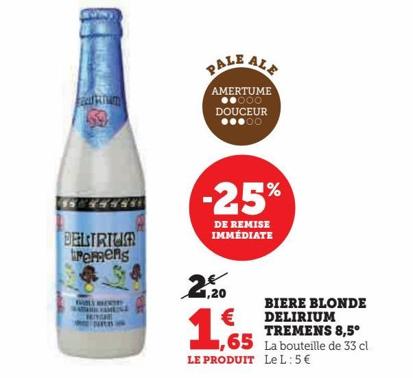 BIERE BLONDE DELIRIUM TREMENS 8,5°