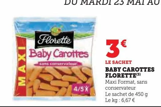 baby carottes florette