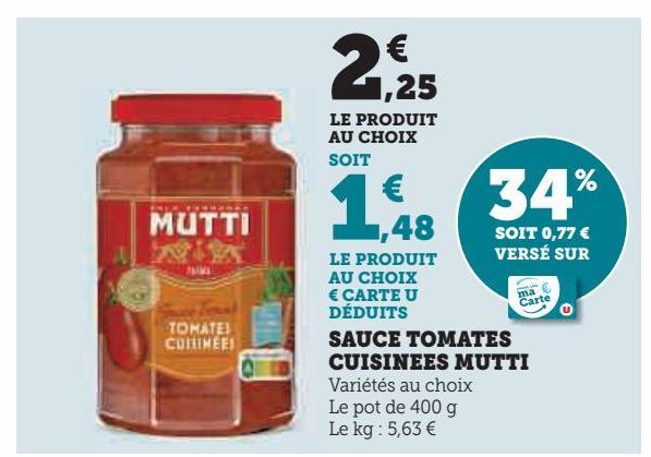 sauce tomates cuisinees  Mutti