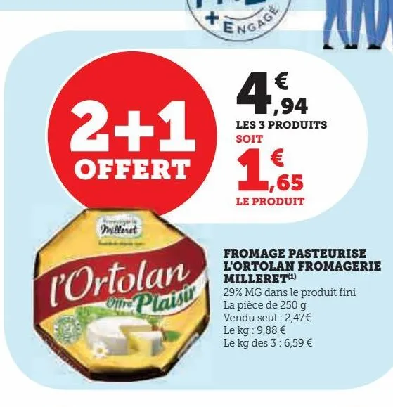 fromage pasteurise l`ortolan fromagerie milleret