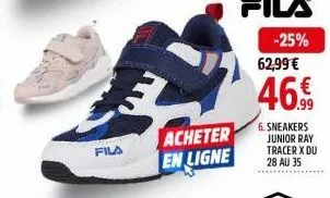 fila  acheter en ligne  62,99 €  46.  6. sneakers junior ray tracer x du 28 au 35 