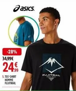 -28% 34,99€  24€  1.99  5. tee-shirt homme  asics.  fujitrail 