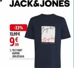 -23% 12,99 €  9.9€  p  5. tee shirt homme jorjoshua 