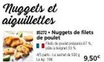 nuggets et aiguillettes  35272 nuggets de filets de poulet  forré7% à 13%  45 pa-l500 lak 19€ 