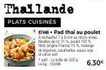 di gunes ac it can  pat-Law 320g Lekg: 190  *87446. Pad thai au poulet Aicha 738m-and Nulla de 31% pot 100% ngne France) 15%  6,30€ 