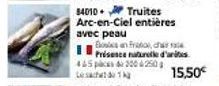 Truites  84010+ Arc-en-Ciel entières avec peau  445 pcs 300 4250 Lesachet de 1  Esan Fratos, chas Prisence naturelle d'artes  15,50€ 