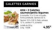 CALETTES CARNIES  Labod 250 Log 1960  82568-2 Galettes saumon/petits légumes A 12 & 15 min p Forne pora60%.  -Suman 18% 100% Tit  12%a4%  4,95€ 