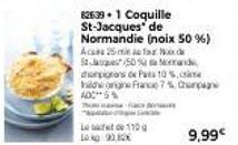 La 110g 100 93.00  82639.1 Coquille St-Jacques de Normandie (noix 50 %)  Acara 25 min af Nood  Sta (50% dampignons de Pass 10%, hide origine France 7% Chupa ADC6%  Th 