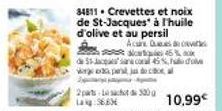 34811 Crevettes et noix de St-Jacques à l'huile d'olive et au persil  Acure Ques  45%  de 51-Jacasa colo w pes docce a  2parts-acht d3030 g  Lag:36.83 
