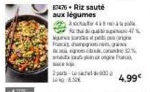 87476. Riz sauté aux légumes  Asictate 435 ràp Rathadequapis 47% kuna andes at pre Frances thanphoi gra dago,co2%  F 