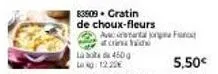 83509. gratin de choux-fleurs  aantalong fa in  la boite da 450 g 12.20€  l  