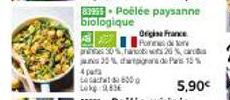 4 pata  Lecca 6000 Lokg283€  895-Poélée paysanne  biologique  Origine France  Pod  pranes 50%, anot 20% 35  15%  5,90€ 