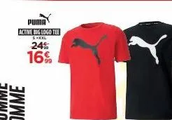 puma  active big logo tee sheel  24%  16% 