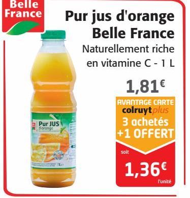Pur jus d'orange Belle France