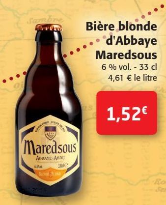 Bière blonde d'Abbaye Maredsous