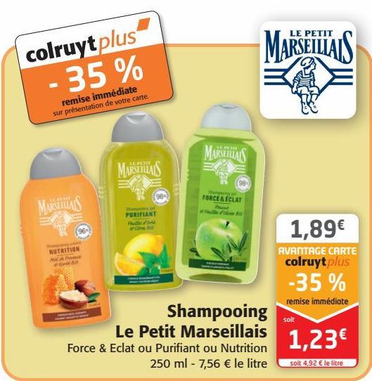 Shampooing Le Petit Marseillais