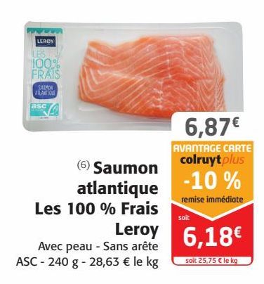 Saumon atlantique Les 100 % Frais Leroy