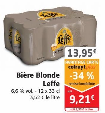 Bière Blonde Leffe
