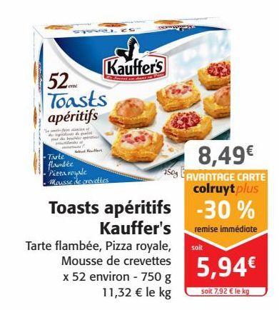 Toasts apéritifs Kauffer's