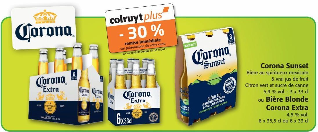 Corona Sunset ou Bière Blonde Corona Extra