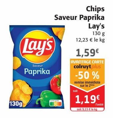 Chips Saveur Paprika Lay's